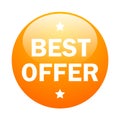 Best offer star web icon button Royalty Free Stock Photo