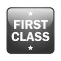 First class icon button Royalty Free Stock Photo