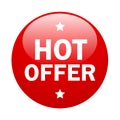 Hot offer icon button Royalty Free Stock Photo