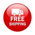 Free shipping truck icon button Royalty Free Stock Photo