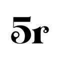 5r brand name vector illustrative monogram