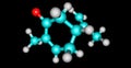 R-Carvone molecular structure isolated on black