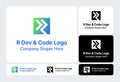 R Dev & Code Logo - Modern Developer Branding