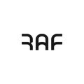 R A F letter monogram logo design Royalty Free Stock Photo