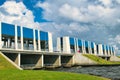 Drainage locks and sluices in Lauwersoog, the Netherlands Royalty Free Stock Photo