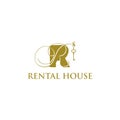 R key rental logo design