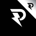 R letter electric logo template