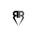 R letter logo and vector icon design template element logo