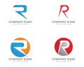 R letter people logo Template vector