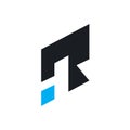 R letter simple logo concept design template