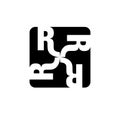 R letters company monogram. RR initial letter icon