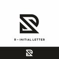 R line letter vector logo template Royalty Free Stock Photo