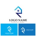 r logo design   vector for construction  home  real estate  building  property. creative elegant monogram. premium business home. Royalty Free Stock Photo