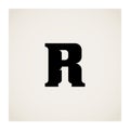 R1 logo. Vector design element or icon. Monogram or logotype with letter R and number 1. 1R. Number 1 inside letter R Royalty Free Stock Photo