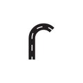 R lowercase letter shape road design concept