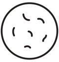 Basic R Bacteria Isolated Vector icon that can easily modify or editGB Royalty Free Stock Photo