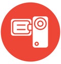 Camcorder, camera Isolated Vector Icon That can be easily edited in any size or modified. Royalty Free Stock Photo