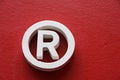 R Registered trademark Royalty Free Stock Photo