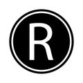 R symbol copyright vector image