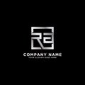 RA initial logo inspirations, square logo template, clean and clever logo vector