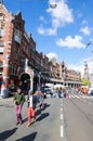 Raadhuisstraat street during King's Day with Western Church on the background on April 27,2015.