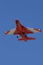 RAAF roulette display jet plane shows its landing gear Royalty Free Stock Photo