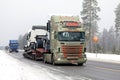 Scania Vehicle Carrier Hauls New Trucks