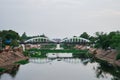 Raatchada Bridge on the wang river, lampang, thailand Royalty Free Stock Photo