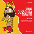 Banner design of grand Dussehra shopping fest