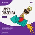 Banner design of Indian festival happy Dussehra