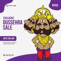 Banner design of exclusive Dussehra sale