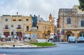Square between Rabat and Mdina, Malta