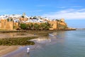 RABAT, MOROCCO - APRIL 09, 2016: An unidentified person fishing