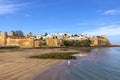 RABAT, MOROCCO - APRIL 09, 2016: An unidentified person fishing