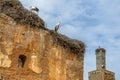 Ruins of the medieval fortified Muslim necropolis of Chellah in Rabat, Morocco Royalty Free Stock Photo