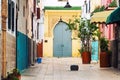 Rabat, Morocco. Empty streets of old town Rabat medina Royalty Free Stock Photo