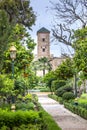 Oasis of freshness very appreciated by the Rabatis, the garden of the Oudayas, located in the Kasbah of the Oudayas in Rabat Royalty Free Stock Photo