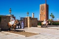 Rabat, Morocco - Oct 13, 2019: A royal maroccan guard in front of the mausoleum of the Mohammed V Royalty Free Stock Photo