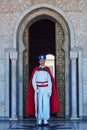 Rabat, Morocco - Oct 13, 2019: A royal maroccan guard in front of the mausoleum of the Mohammed V Royalty Free Stock Photo