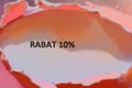 rabat 10% write Royalty Free Stock Photo