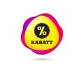 Rabatt - Discounts in German sign icon. Star. Vector