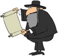 Rabbi Holding A Scroll