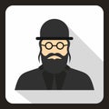 Rabbi icon in flat style Royalty Free Stock Photo