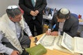 Rabbi signing Ketubah Jewish Prenuptial Agreement