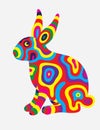 Rabbit abstract color