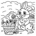 Rabbit Animal Coloring Page for Kids Royalty Free Stock Photo