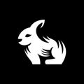 Rabbit Animal Silhouette Creative Logo Royalty Free Stock Photo