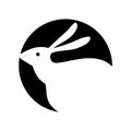 Rabbit animal silhouette logo or icon Royalty Free Stock Photo