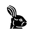 rabbit animal zoo glyph icon vector illustration Royalty Free Stock Photo
