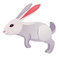 Rabbit animation icon. Bunny jump or running motion element for 2d game. Speed run hare animal, sprite sheet move Royalty Free Stock Photo